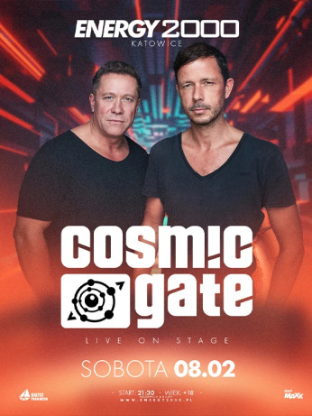 Katowice Wydarzenie Koncert COSMIC GATE 08.02 - ENERGY 2000 KATOWIC